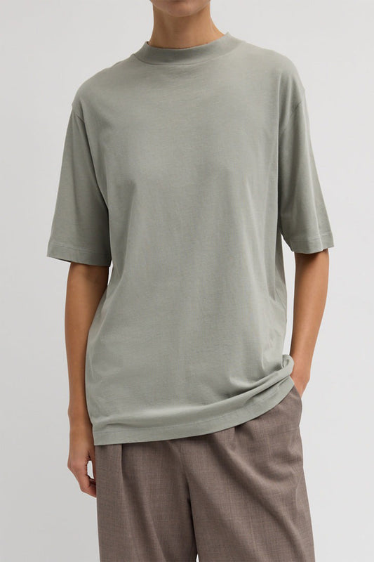 Mock Neck Unisex T Shirt