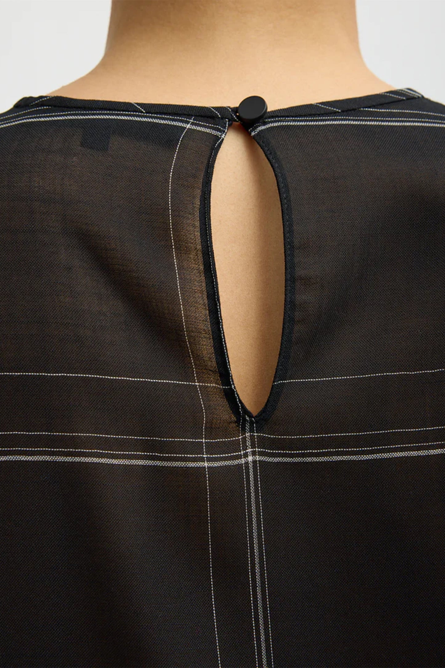 Sheer Wool Guaze Check Easy T