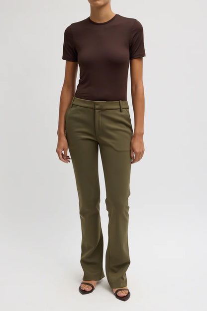 Spring Bonded Twill Elfie Trouser W/Slits - FINAL SALE