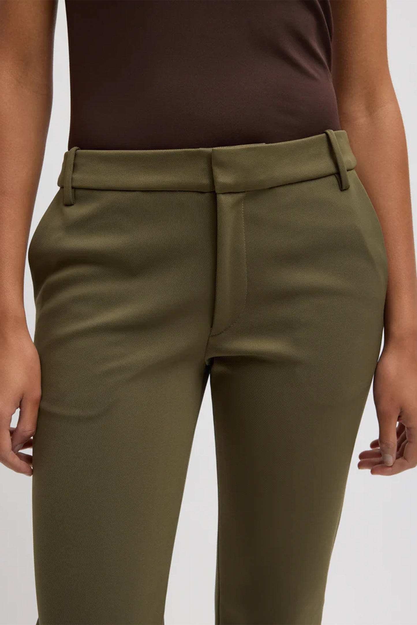 Spring Bonded Twill Elfie Trouser W/Slits - FINAL SALE