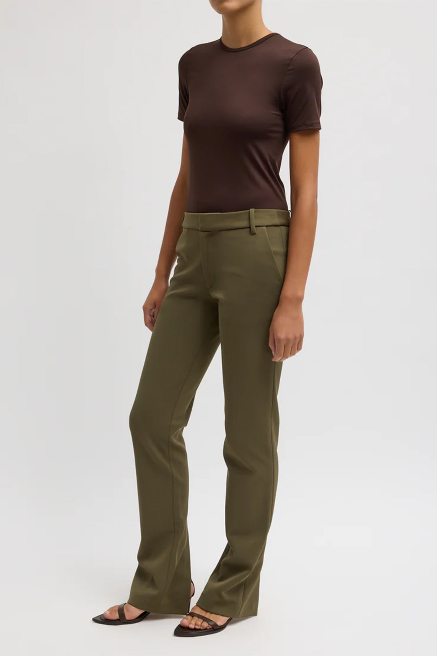 Spring Bonded Twill Elfie Trouser W/Slits - FINAL SALE