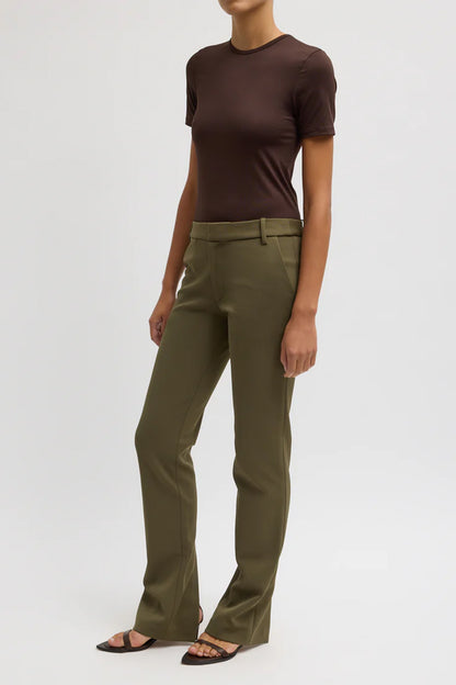 Spring Bonded Twill Elfie Trouser W/Slits - FINAL SALE