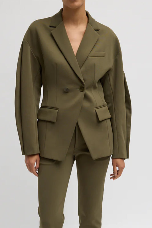 Spring Bonded Twill Sculpted Blazer