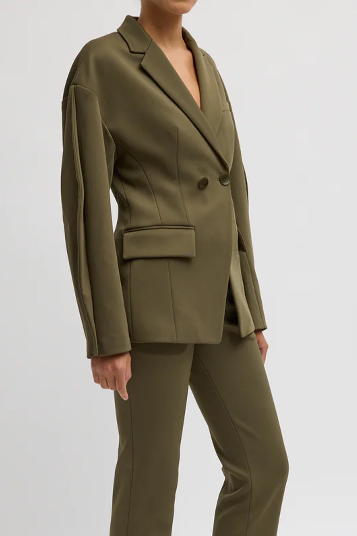 Spring Bonded Twill Sculpted Blazer - FINAL SALE