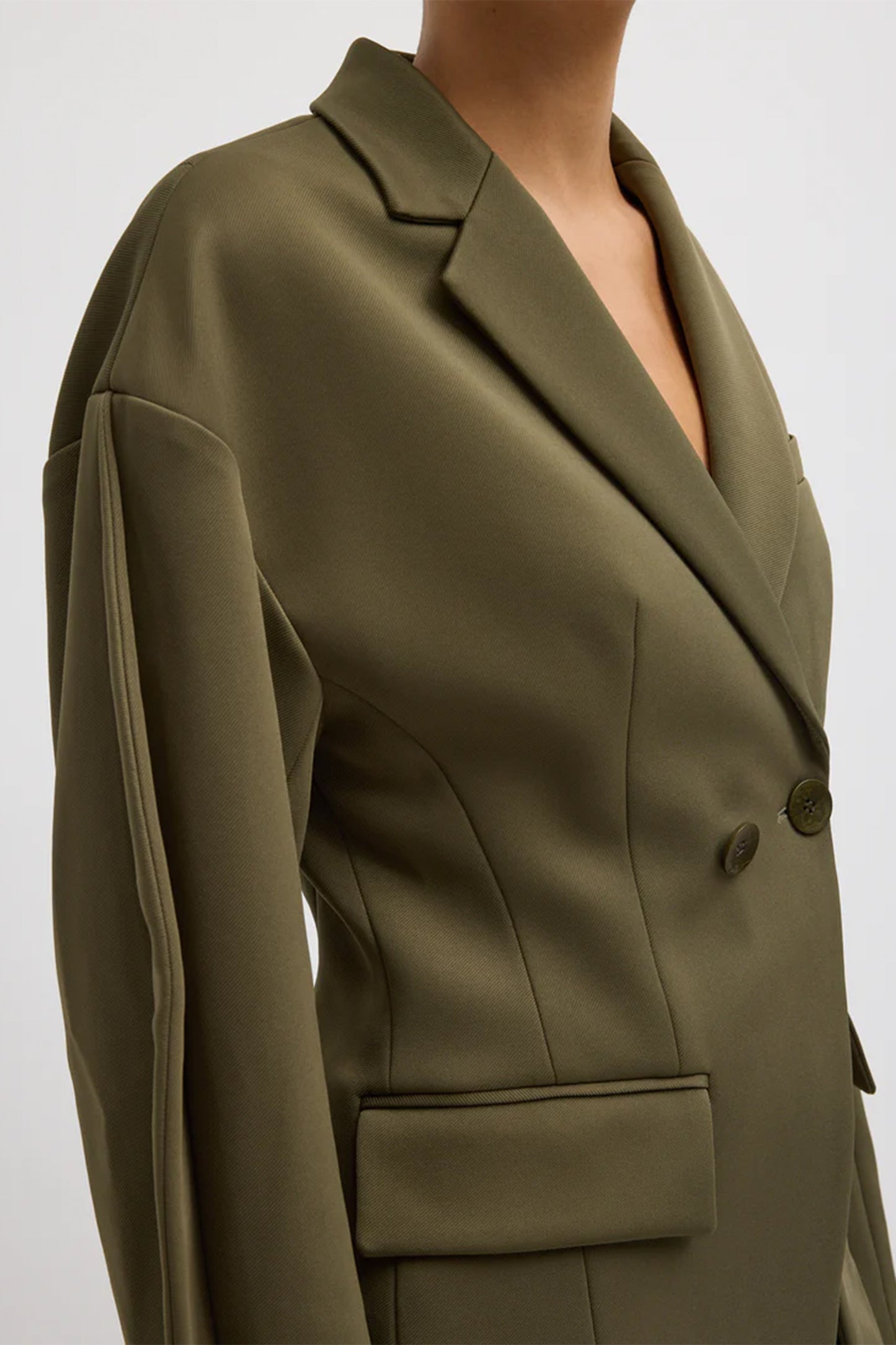 Spring Bonded Twill Sculpted Blazer - FINAL SALE
