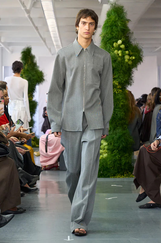 Structured Wool Zipper Jacket
