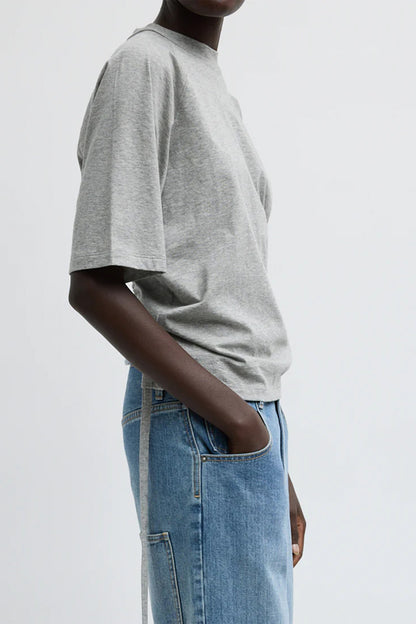 T-Shirting S/SLV Top With Shirred Back