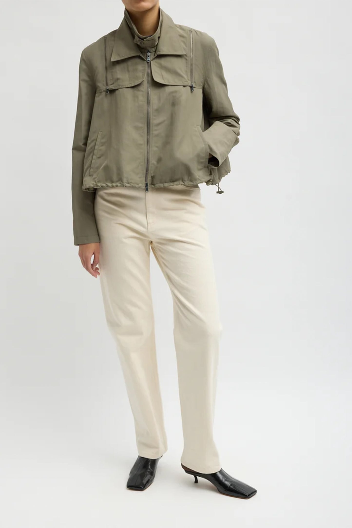 Techy Twill Trapeze Anorak Bomber Jacket