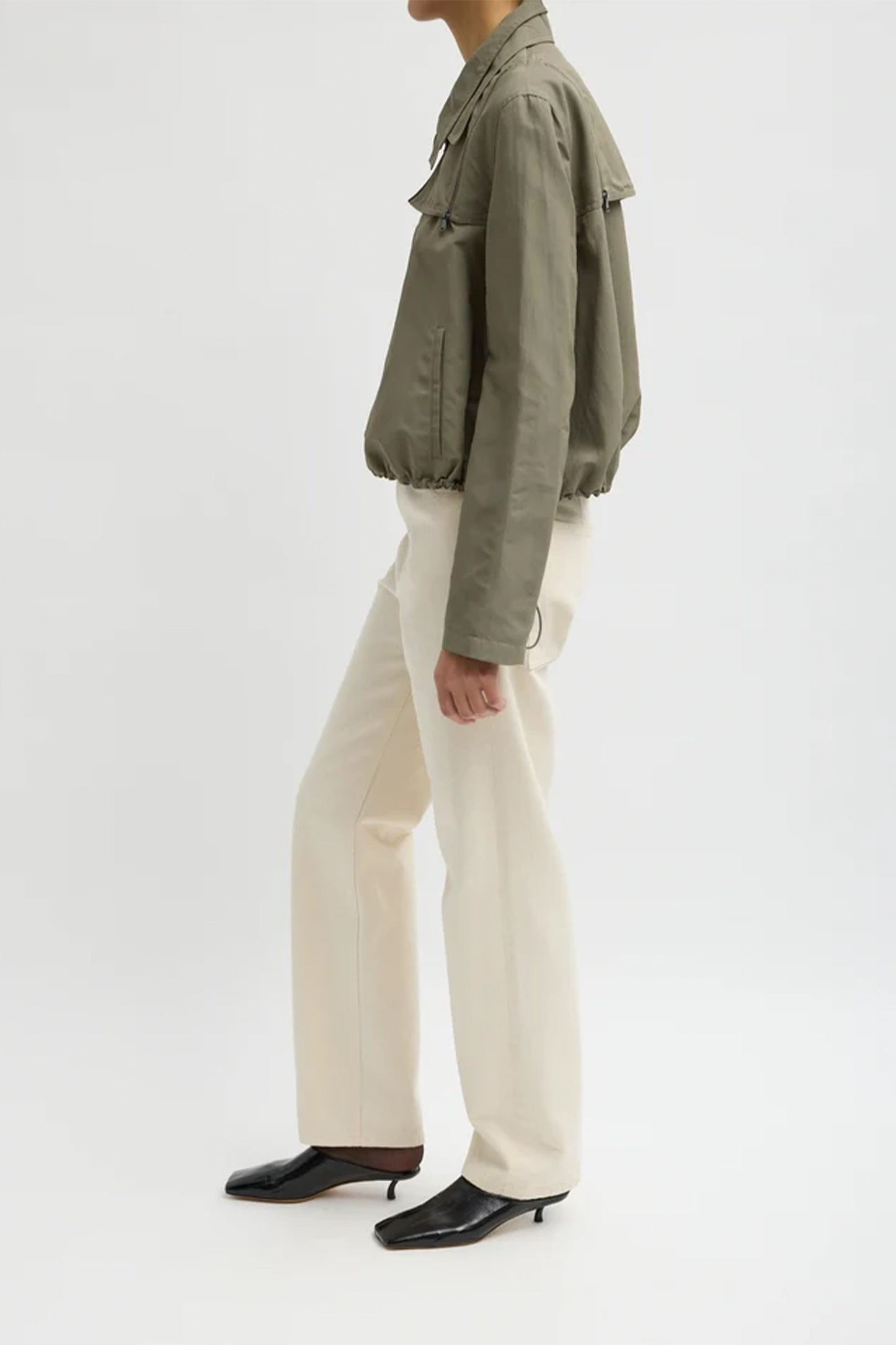 Techy Twill Trapeze Anorak Bomber Jacket