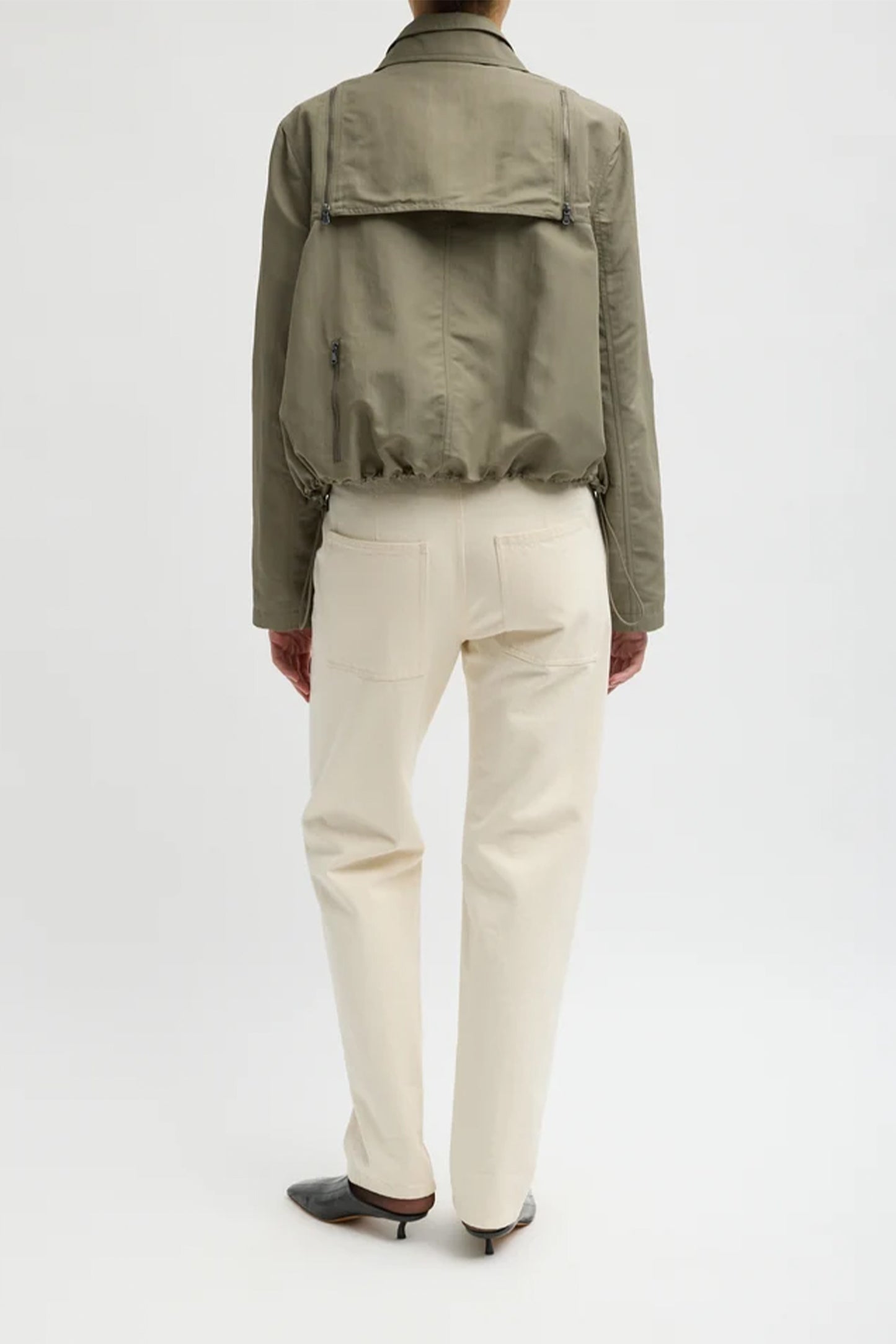 Techy Twill Trapeze Anorak Bomber Jacket