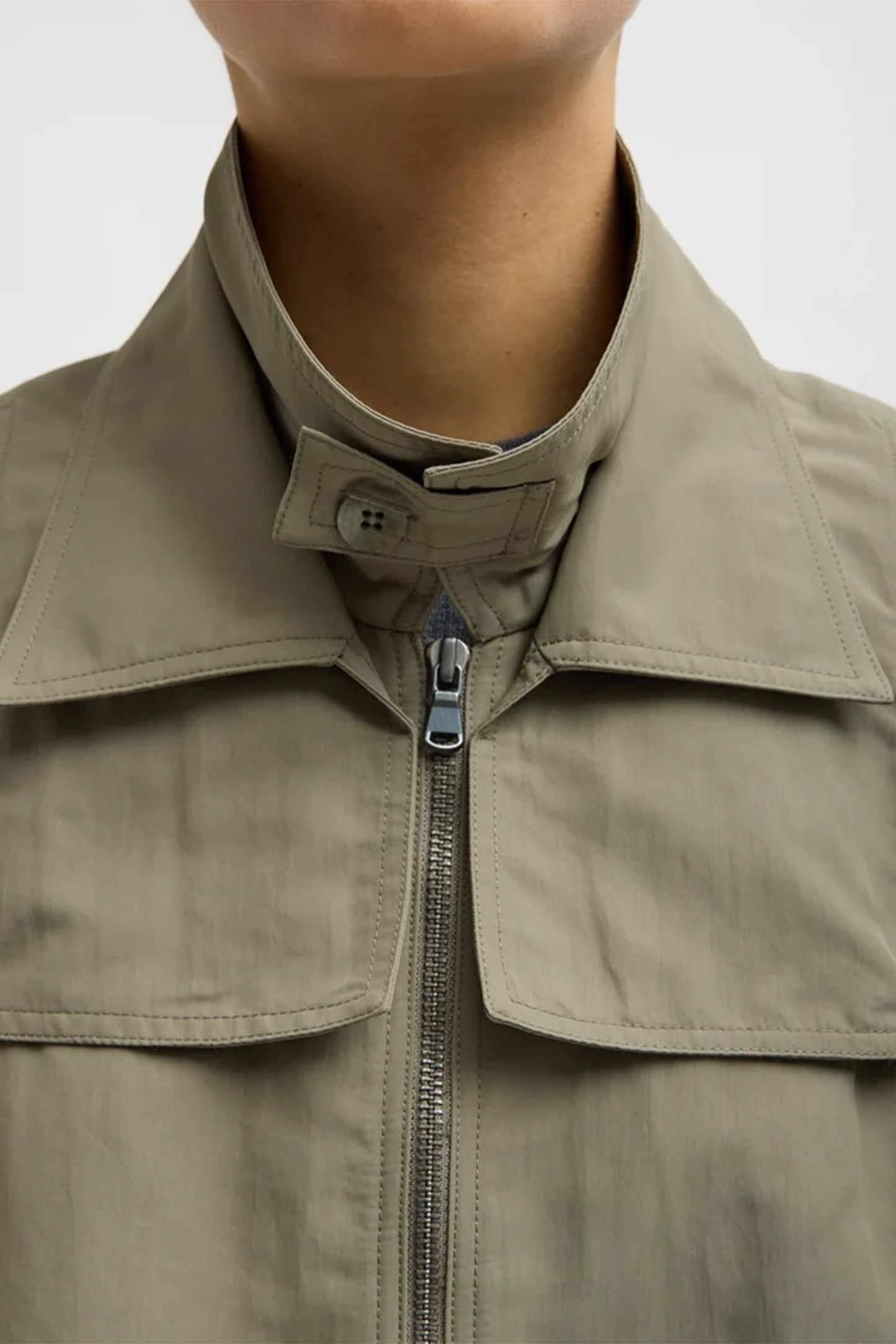Techy Twill Trapeze Anorak Bomber Jacket