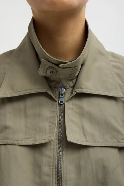 Techy Twill Trapeze Anorak Bomber Jacket
