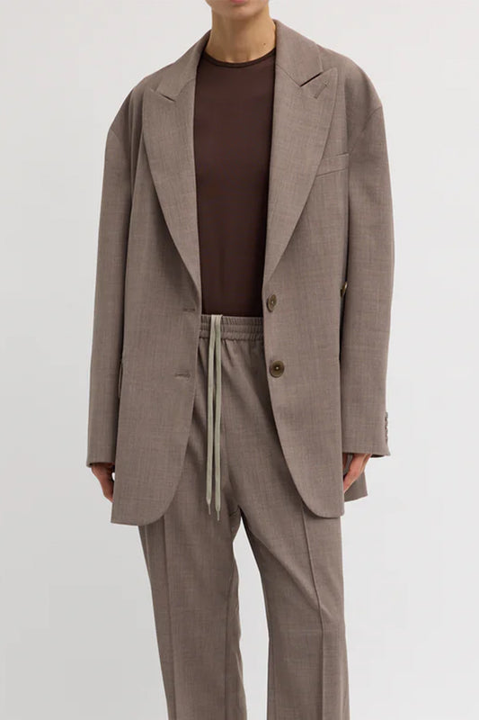 Tropical Wool Sculpted Blazer