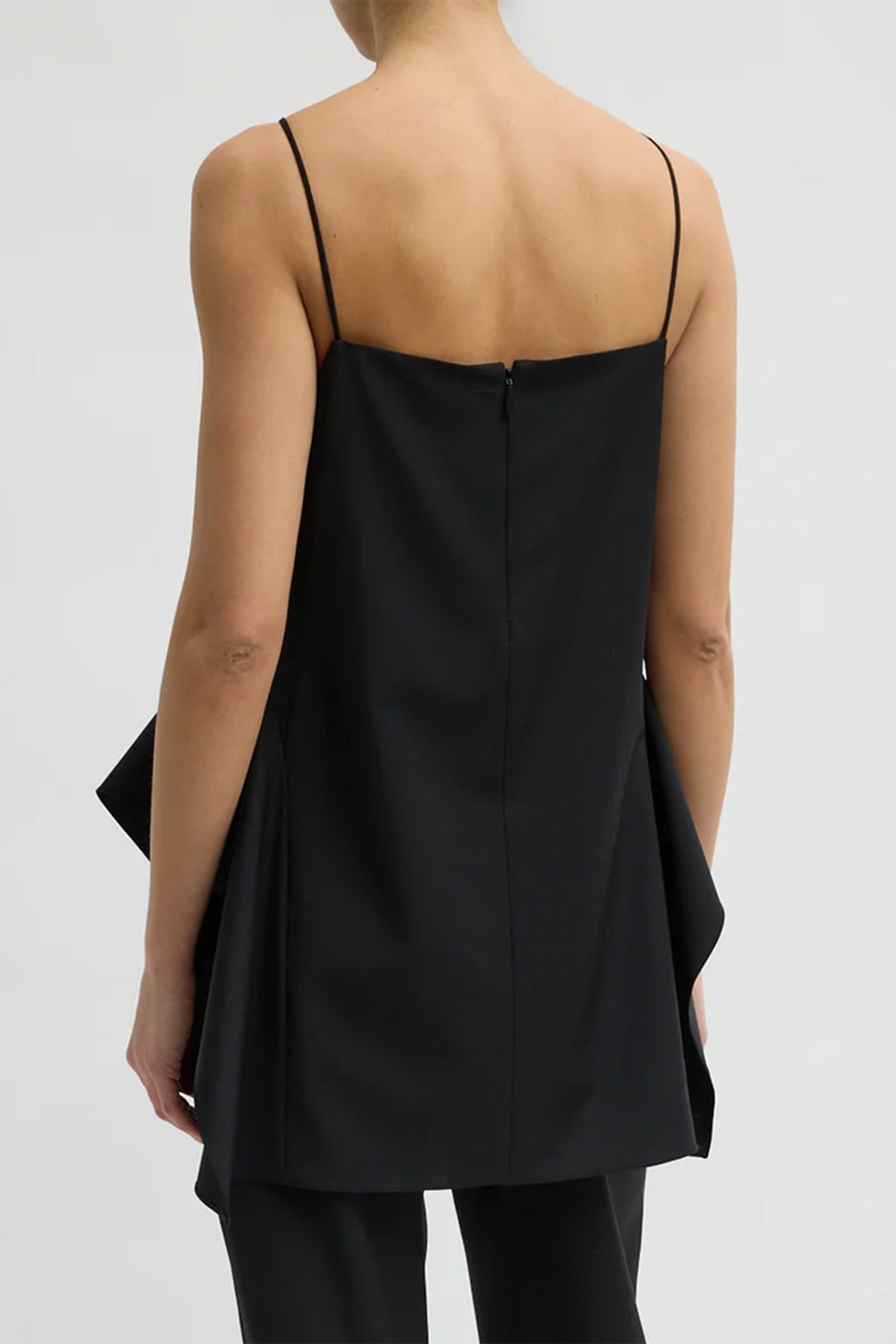 Tropical Wool Side Drape Top