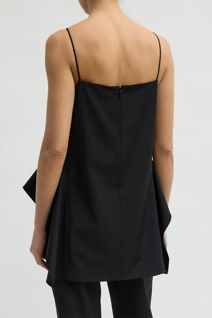 Tropical Wool Side Drape Top