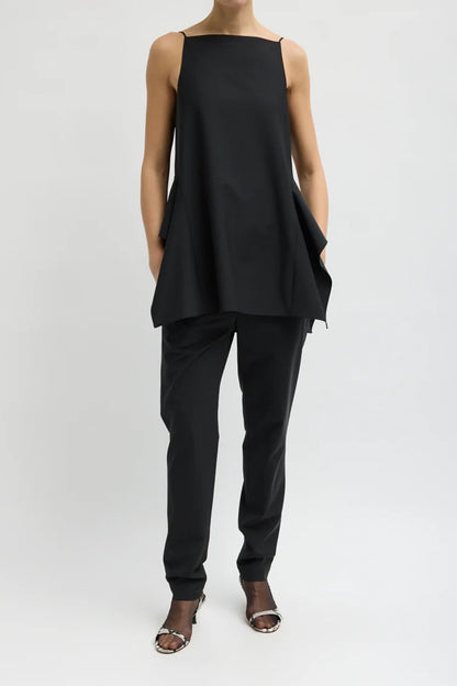 Tropical Wool Side Drape Top