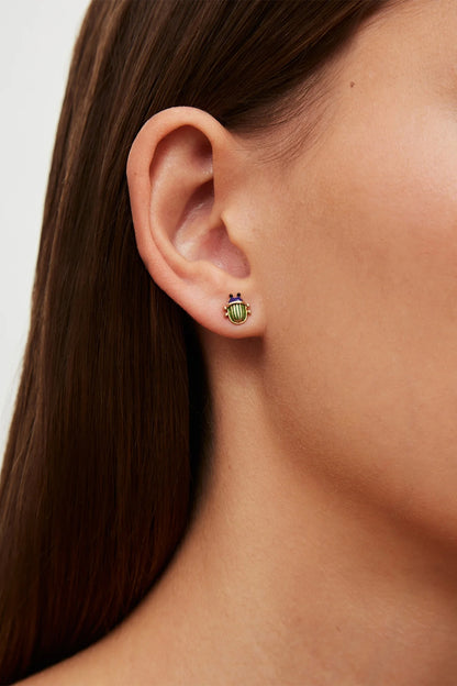 Nano Scarab Earrings