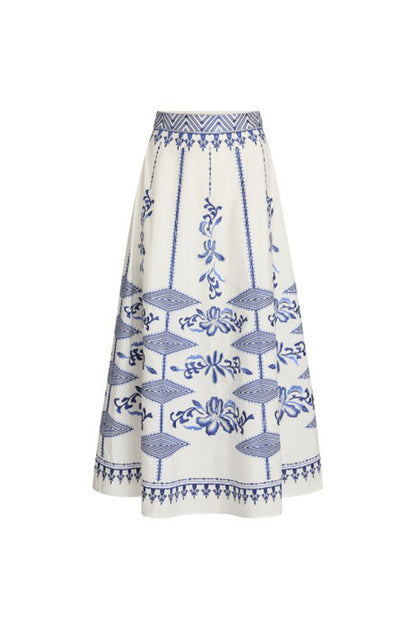 Camille 2 Iris Embroidery Skirt