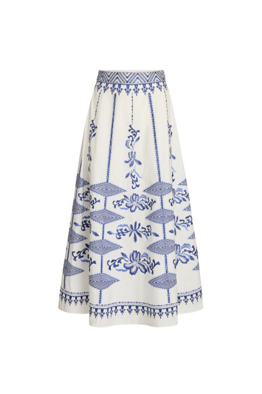 Camille 2 Iris Embroidery Skirt