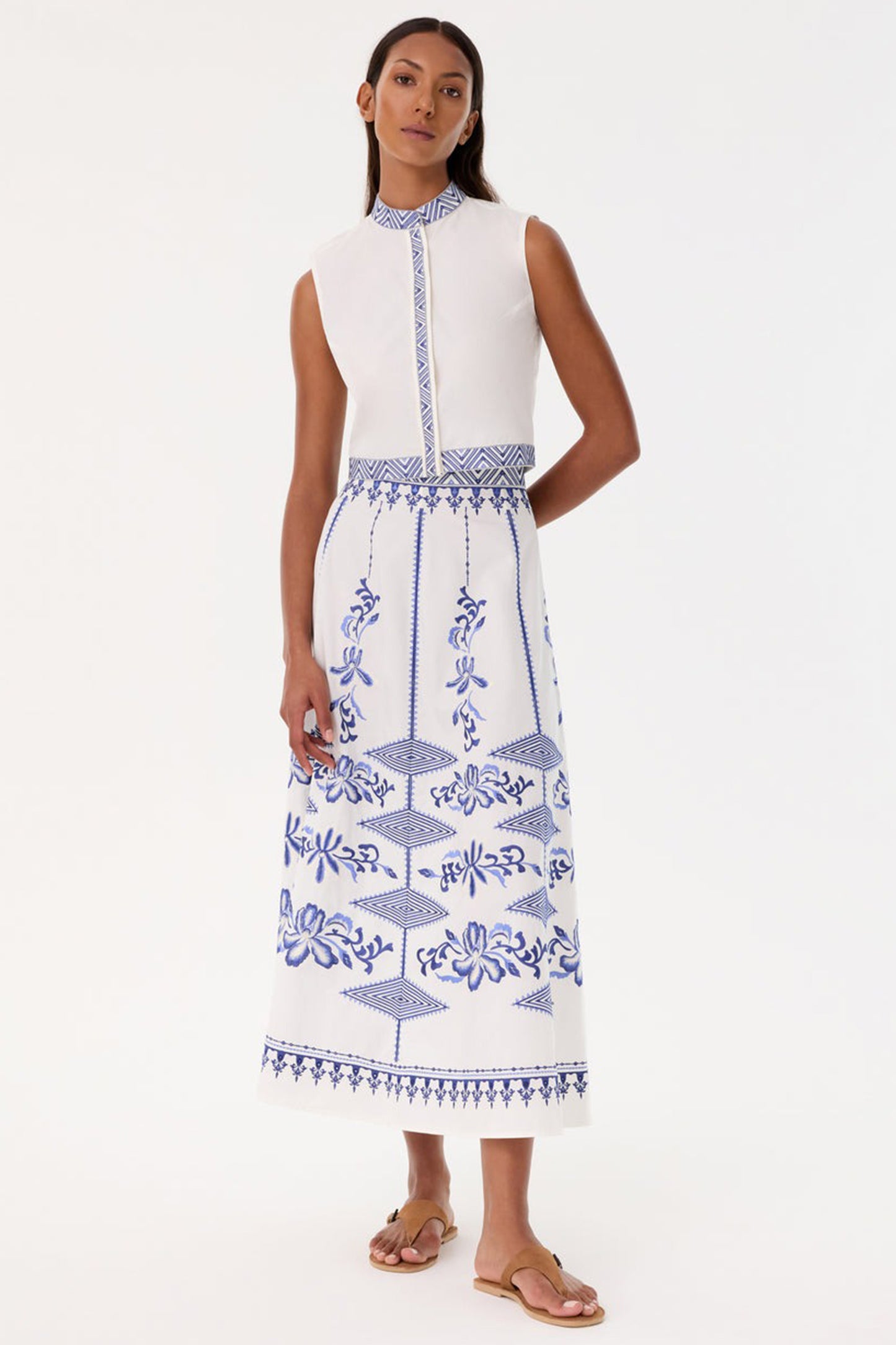 Camille 2 Iris Embroidery Skirt
