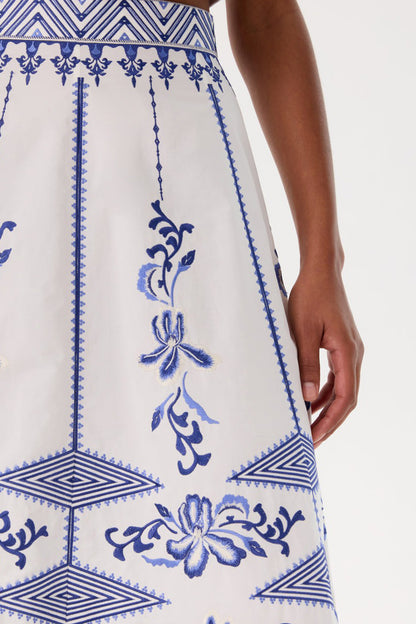 Camille 2 Iris Embroidery Skirt