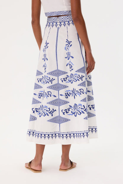 Camille 2 Iris Embroidery Skirt