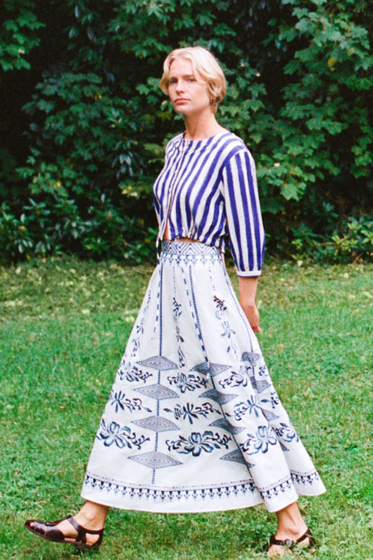 Camille 2 Iris Embroidery Skirt