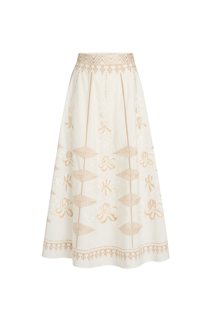 Camille 2 Iris Embroidery Skirt