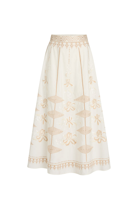 Camille 2 Iris Embroidery Skirt