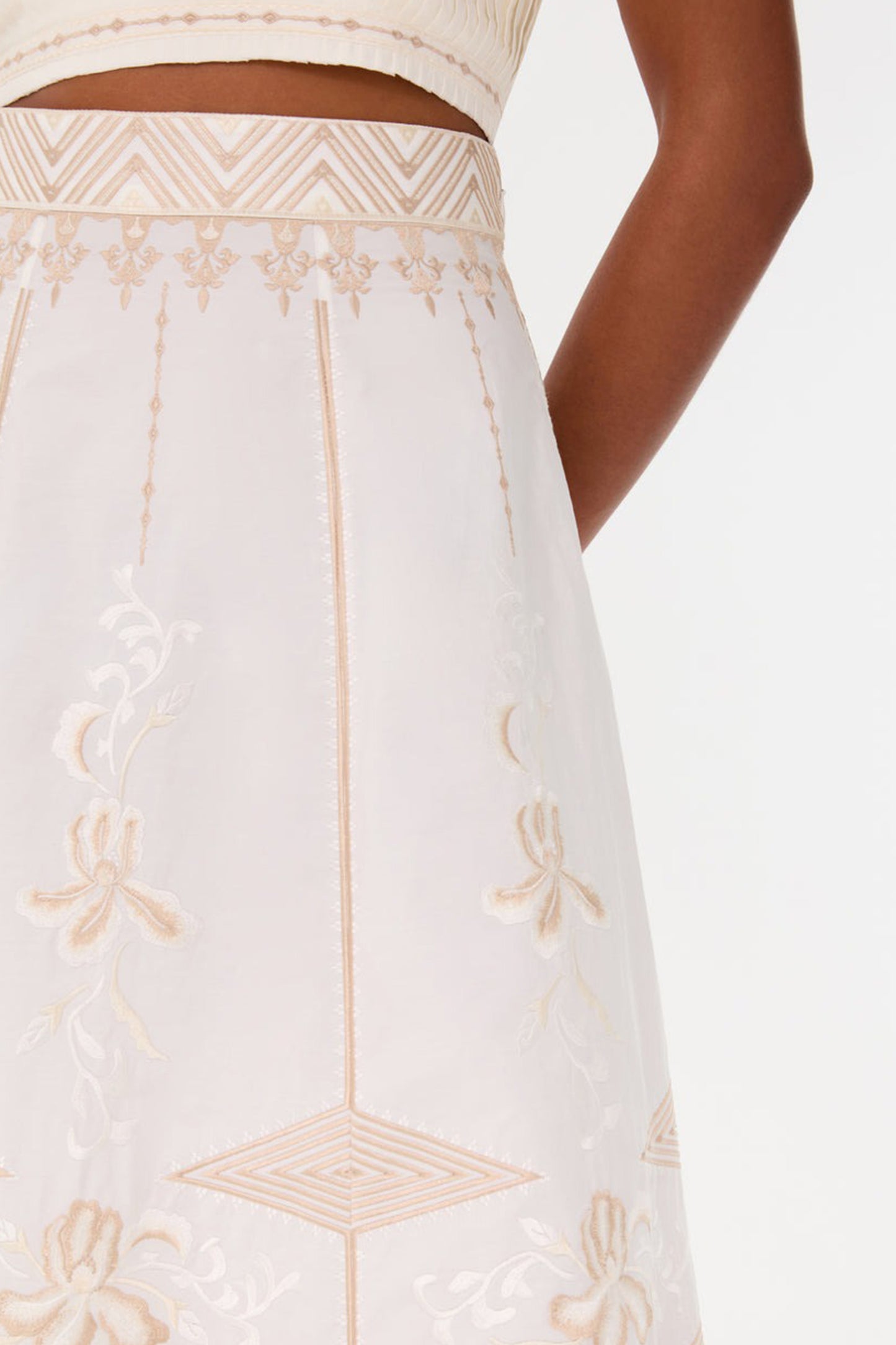 Camille 2 Iris Embroidery Skirt