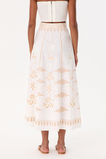Camille 2 Iris Embroidery Skirt