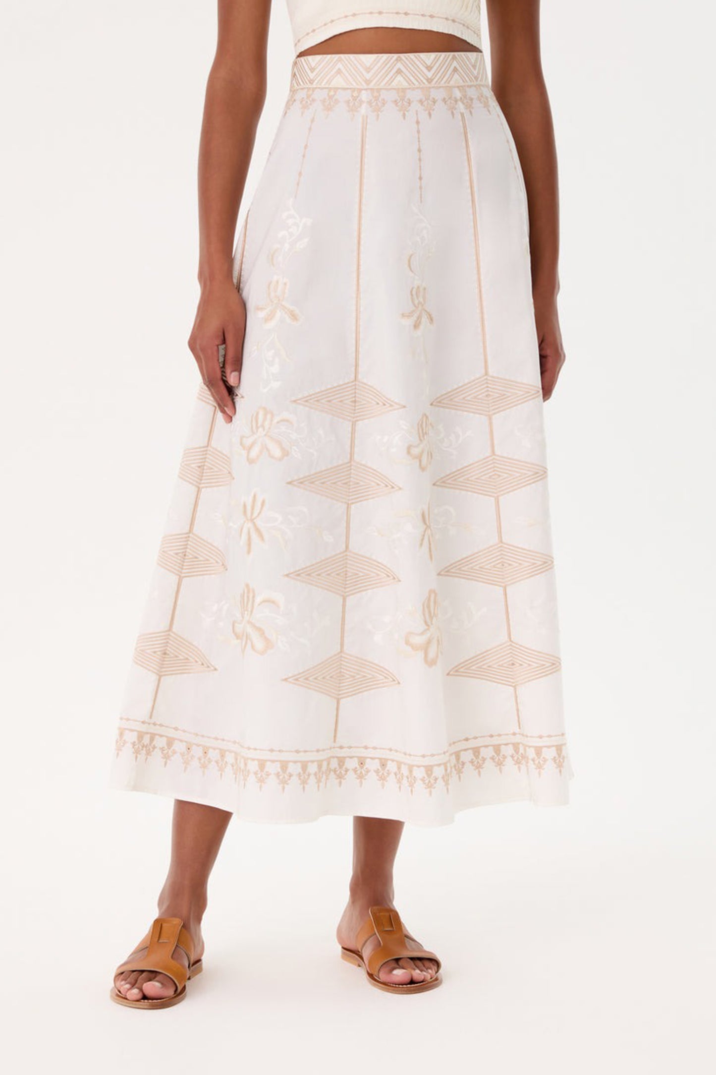 Camille 2 Iris Embroidery Skirt