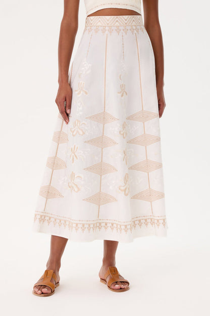 Camille 2 Iris Embroidery Skirt