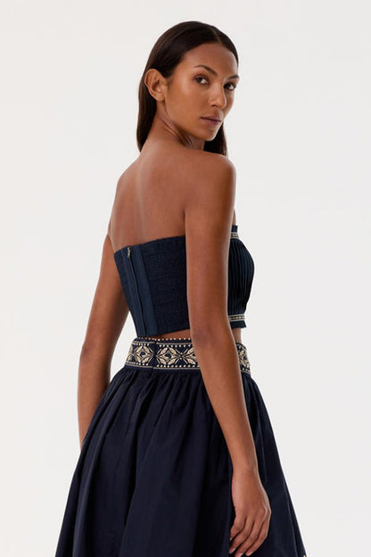 Flavia Iris Embroidery Top