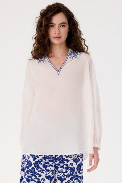 Ilizia Iris Embroidery Shirt