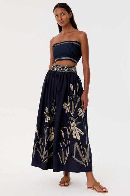 Flavia Iris Embroidery Top