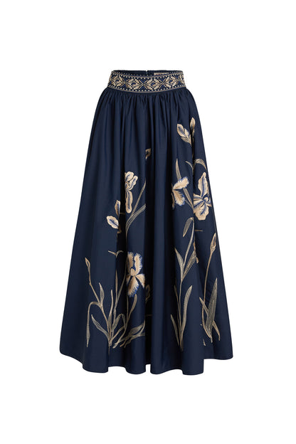 Ombretta 1 Iris Embroidery Skirt