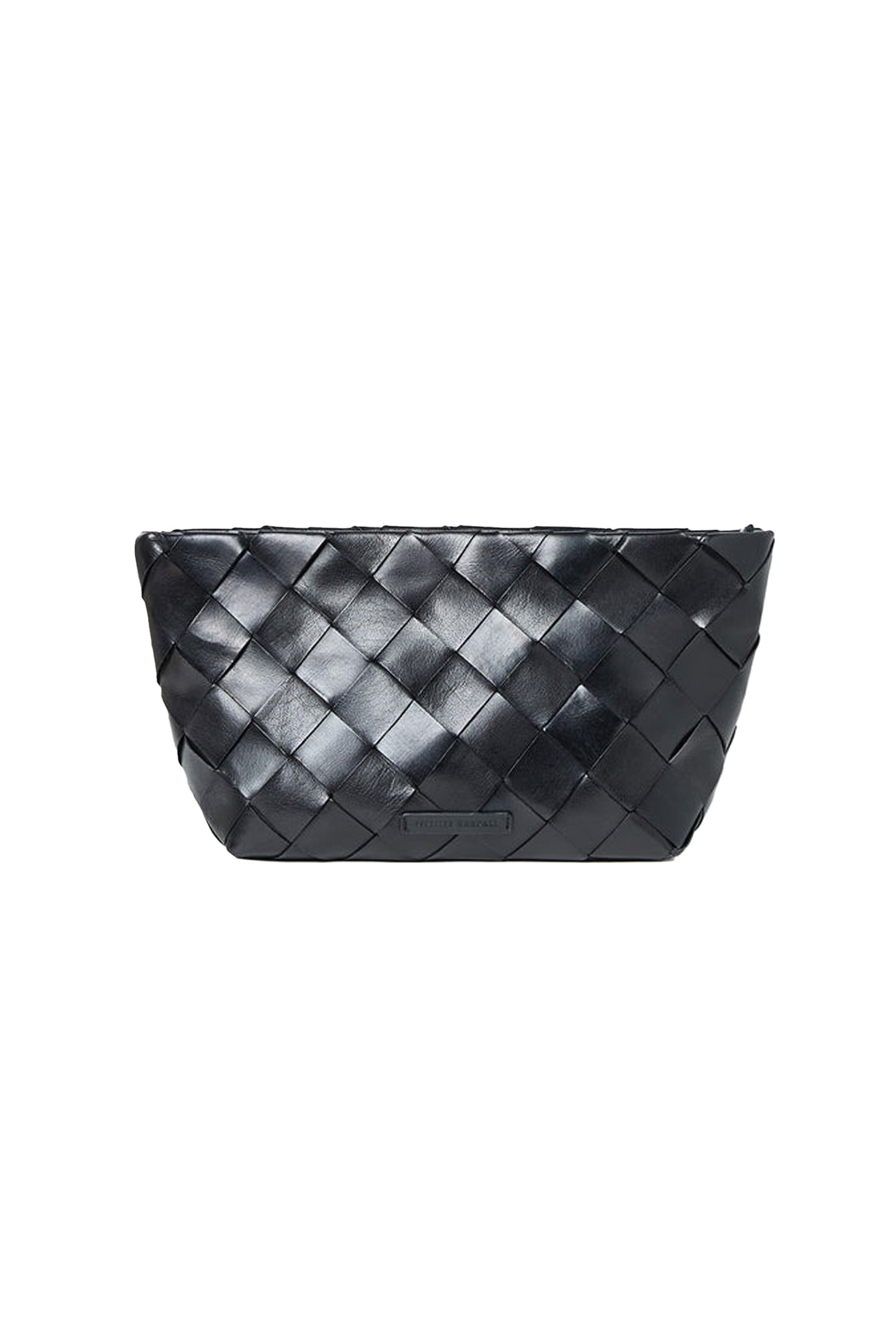 Wide Square Woven Clutch