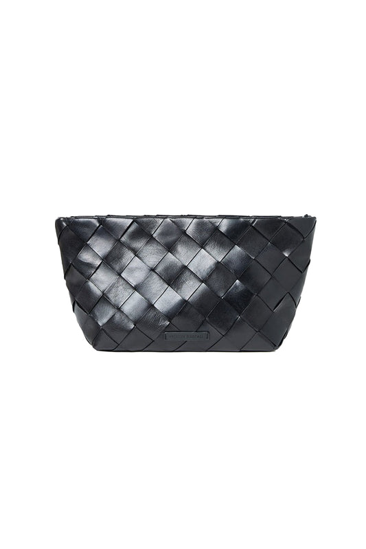 Wide Square Woven Clutch