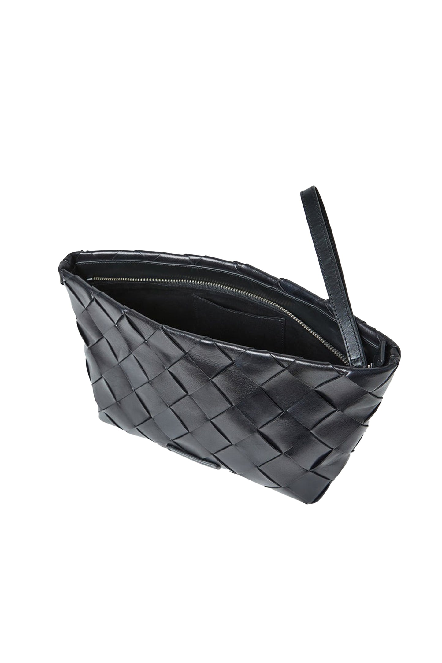 Wide Square Woven Clutch