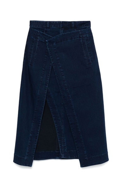 【SATIIIZ】Esop denim wrap skirt SATIIIZ (サティーズ) - エフデニムラップスカート / Esop denim