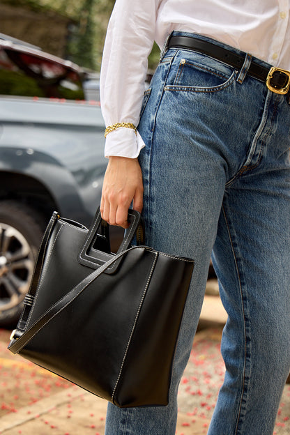 Shirley Leather Tote Bag