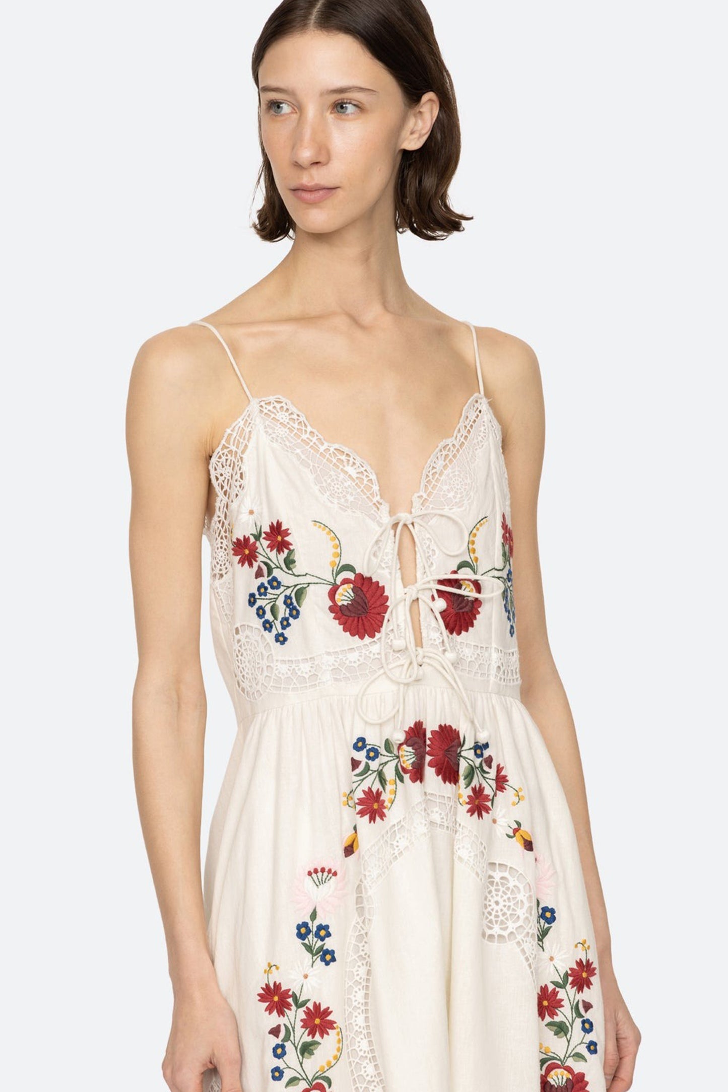 Celia Embroidery Slip Dress