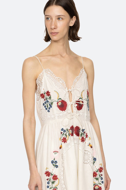 Celia Embroidery Slip Dress