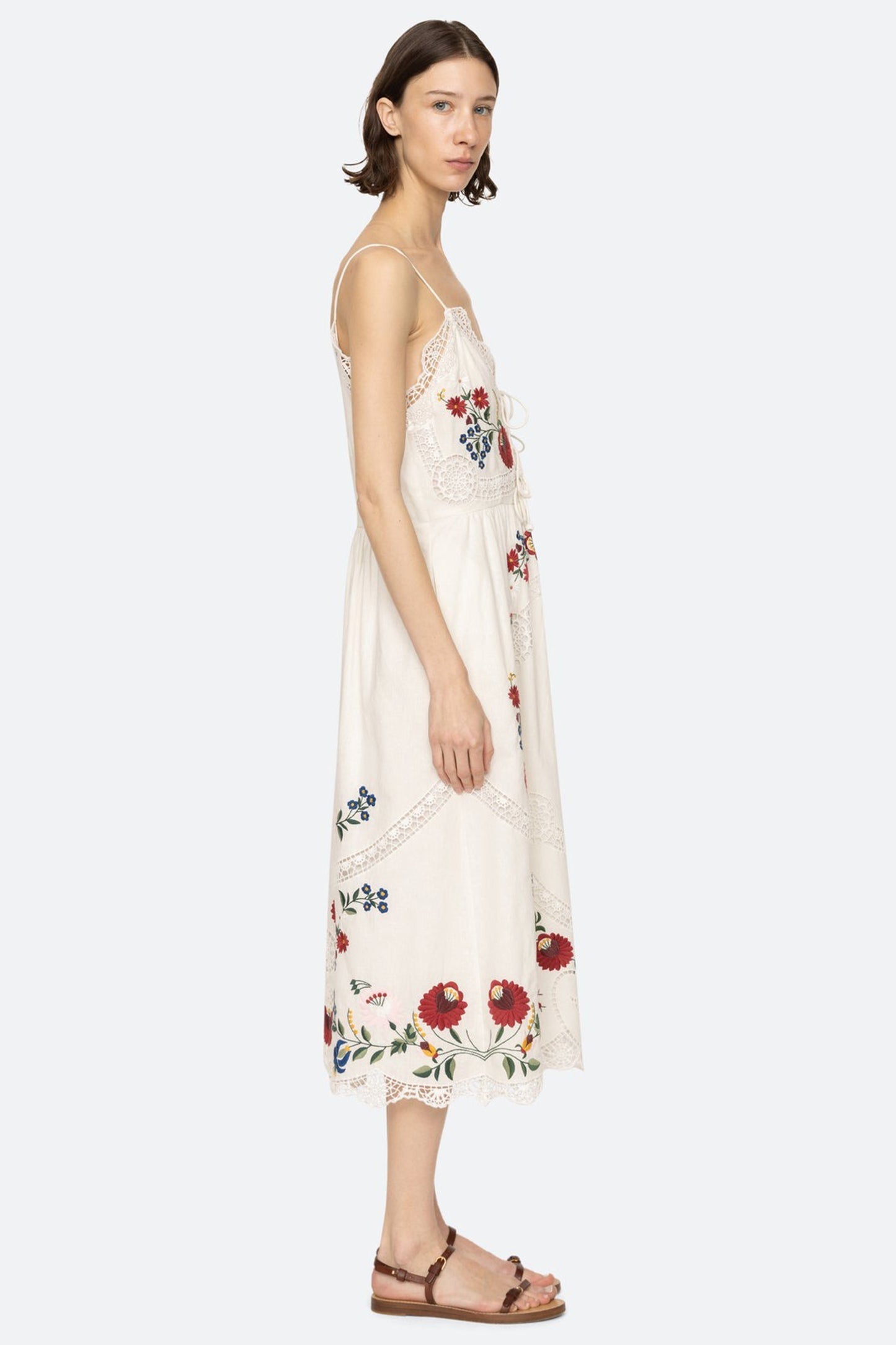 Celia Embroidery Slip Dress