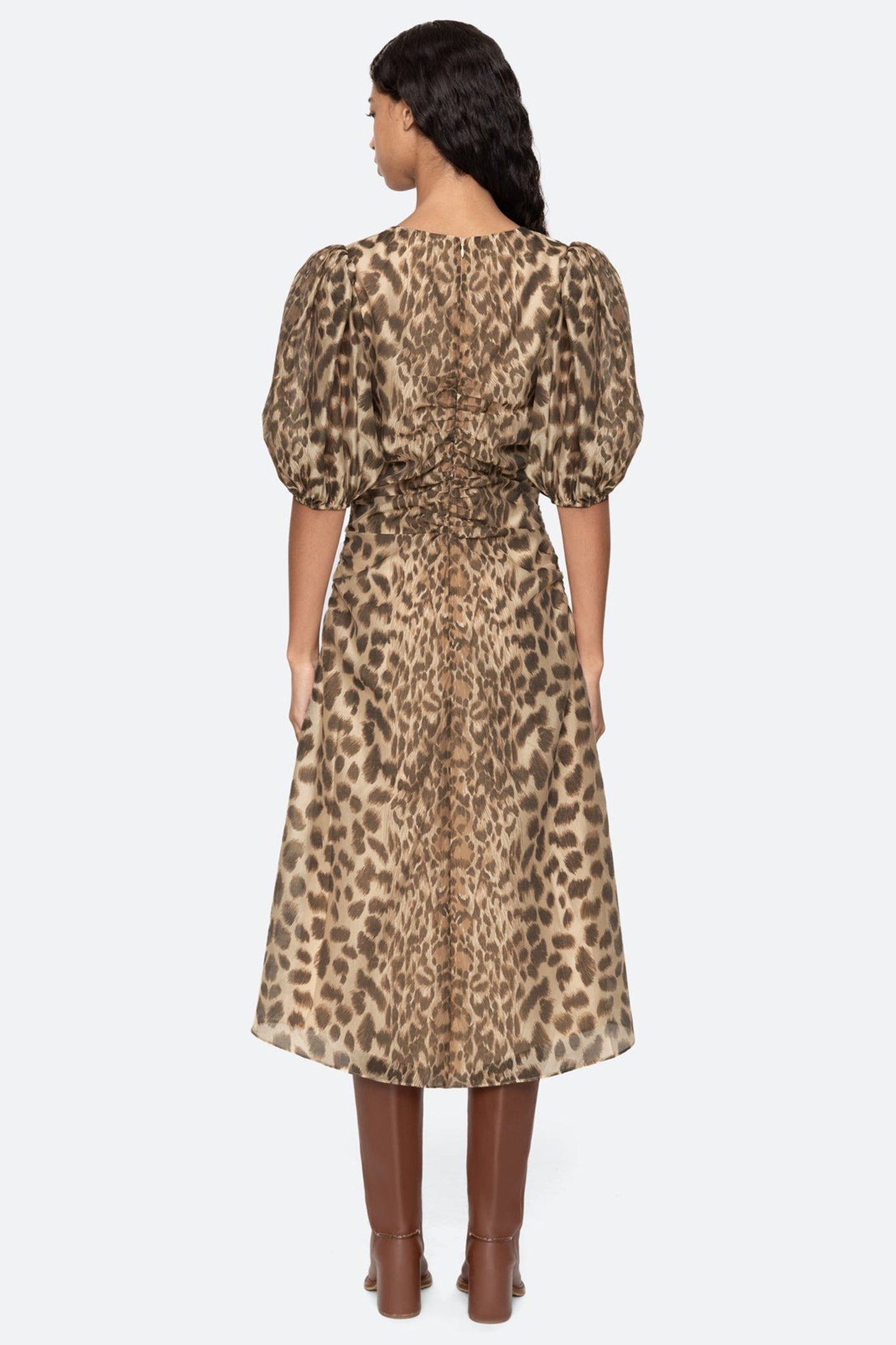 Claude Puff SLV Midi Dress