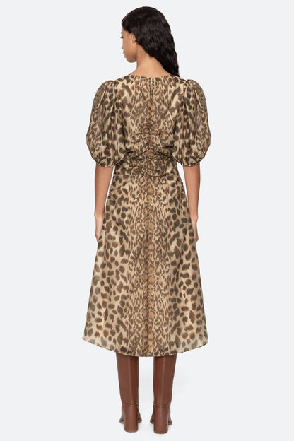 Claude Puff SLV Midi Dress