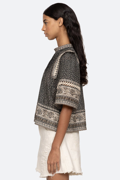 Palma Print S/SLV Top