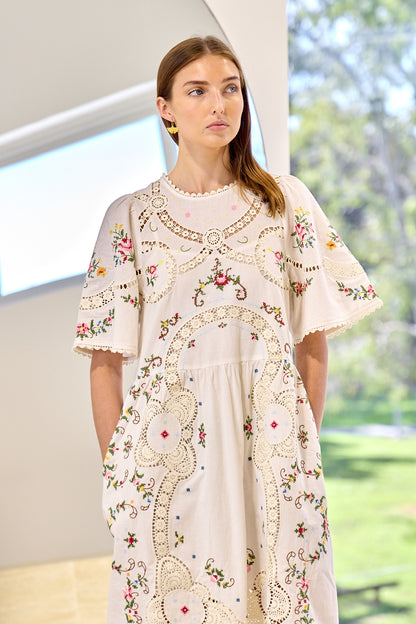 Edwina Embroidery S/SLV Dress