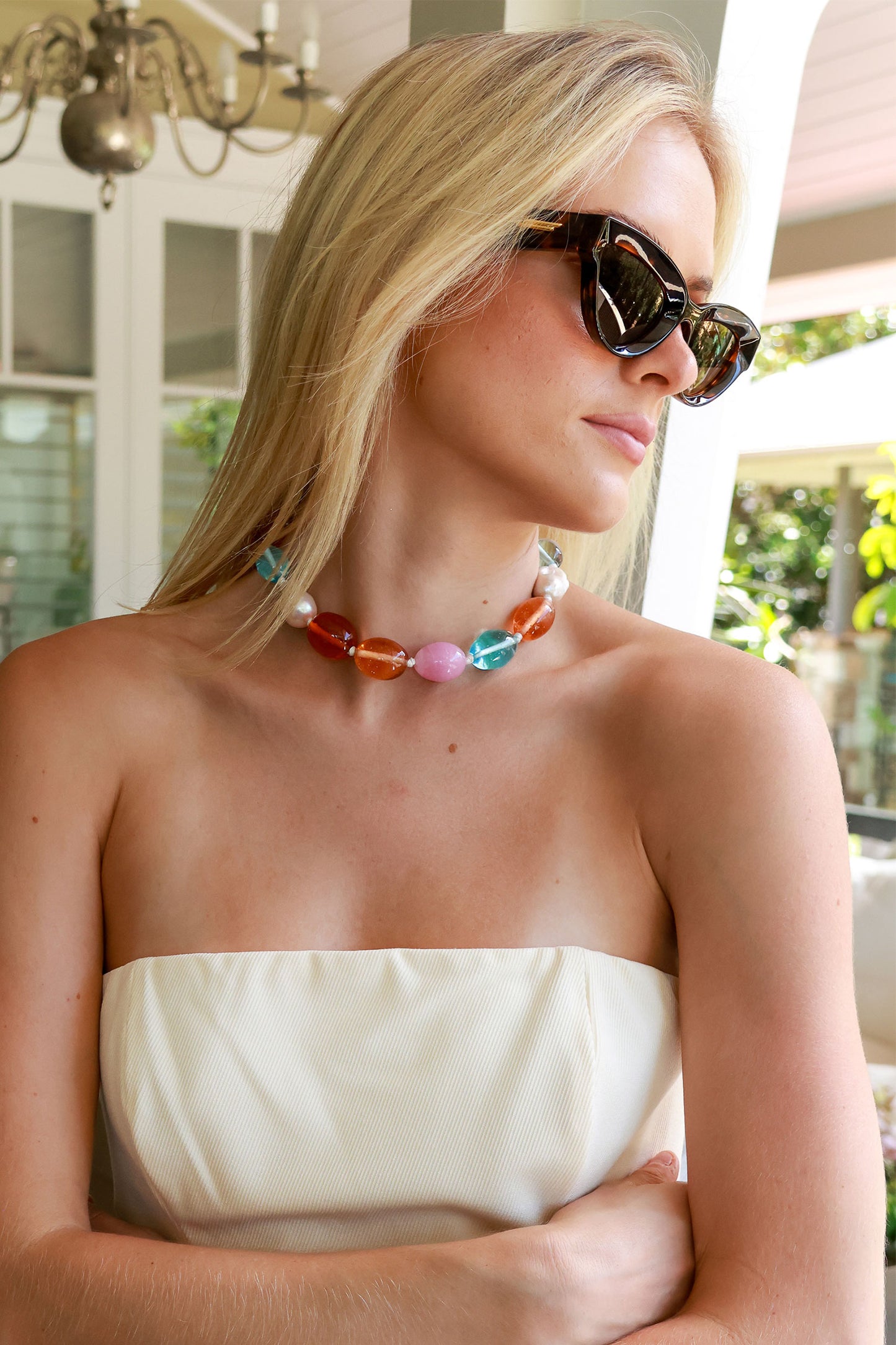 Paloma Glass Collar Necklace